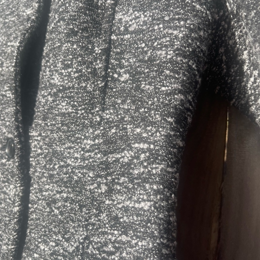 J. Crew Black and Gray Car Coat / Winter Size 4 - Picture 6 of 16